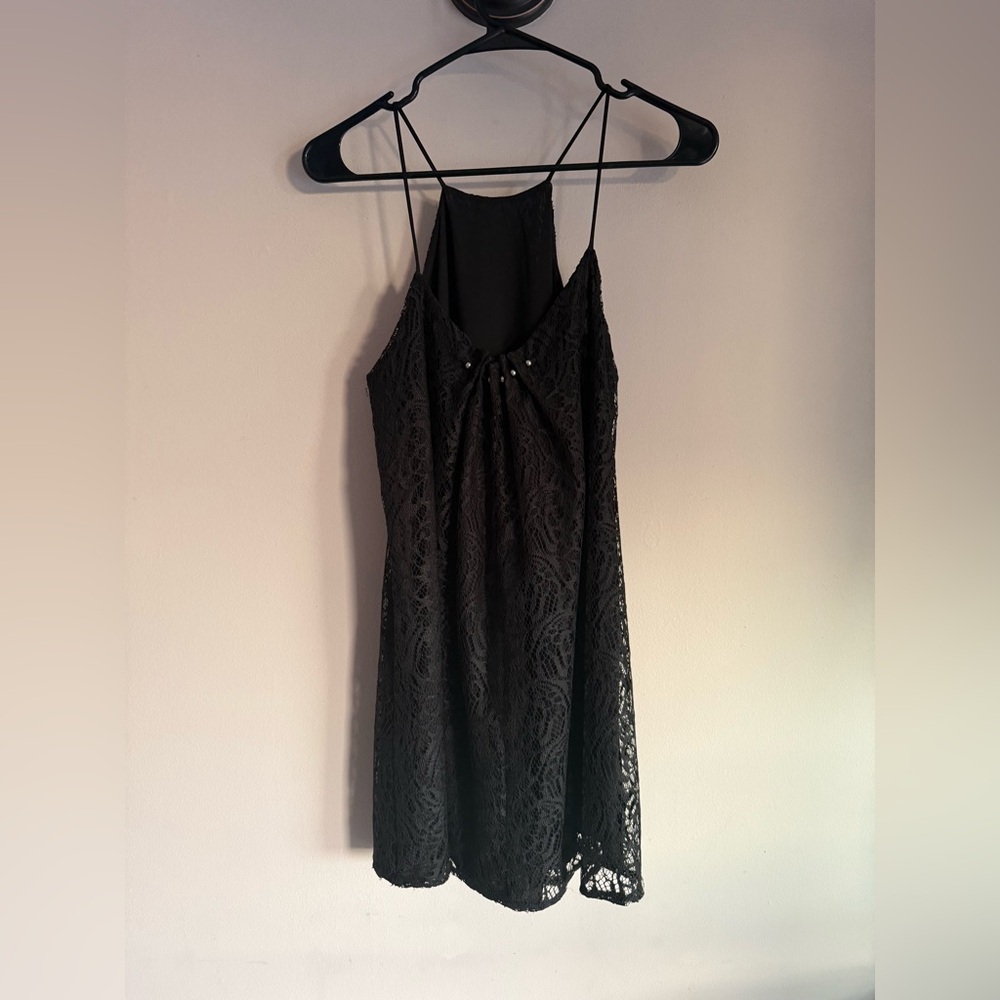 Elegant Black Lace Dress Zara basic size‎ sm